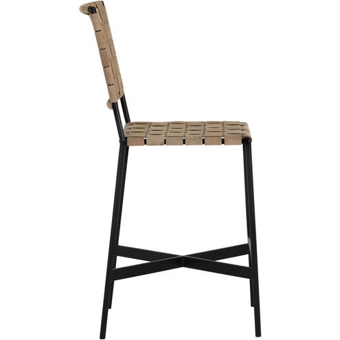 Omari 43 inch Suede Light Tan Leather Counter Stool